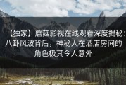 【独家】蘑菇影视在线观看深度揭秘：八卦风波背后，神秘人在酒店房间的角色极其令人意外