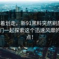 别急着划走，新91黑料突然刷屏了！让我们一起探索这个迅速风靡的新热点！
