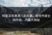 明星深夜遭遇八卦风暴，蜜桃传媒全网炸锅，内幕大揭秘