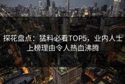 探花盘点：猛料必看TOP5，业内人士上榜理由令人热血沸腾