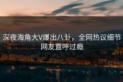 深夜海角大V爆出八卦，全网热议细节网友直呼过瘾