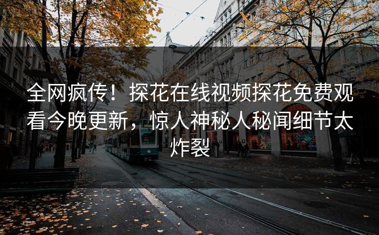 全网疯传！探花在线视频探花免费观看今晚更新，惊人神秘人秘闻细节太炸裂